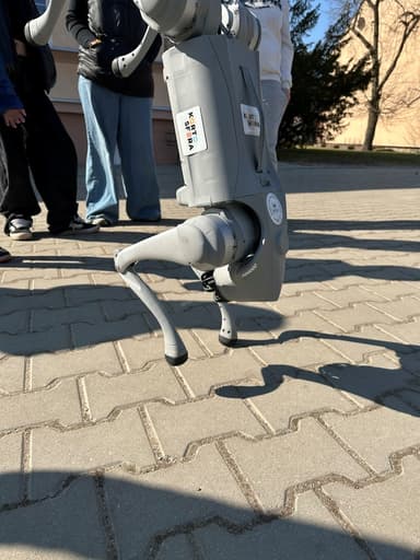 Robot-pies podczas demonstracji